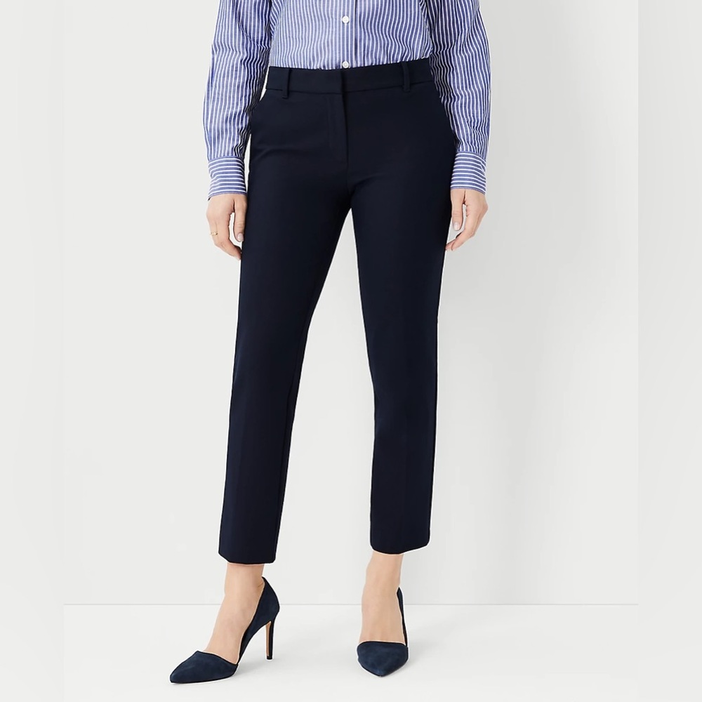 ANN TAYLOR FACTORY Petite Ankle Pant, Navy, Size 4P